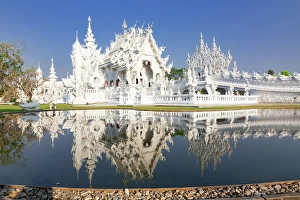 Popular Prints: Wat Rong Khun, the famous White Temple, Chiang Rai, Thailand