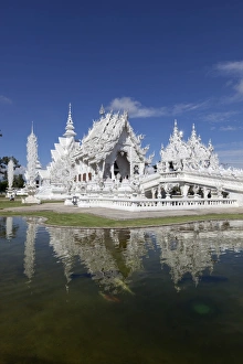Wat Rong Khun (White Temple), Chiang Rai, Northern Thailand, Thailand, Southeast Asia, Asia