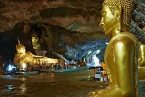 Southeast Asian Gallery: Wat Tham Suwan Khuha Buddhist Cave, Phang Nga Bay, Krabi Province, Thailand, Southeast Asia, Asia