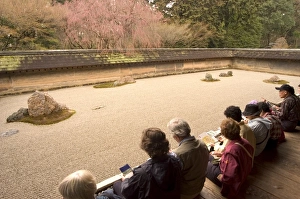 Ryoan Ji Prints: Watching and contemplating at Ryoanji temple