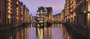 Hamburg Prints: Water castle (Wasserschloss), Speicherstadt, Hamburg, Hanseatic Citiy, Germany, Europe