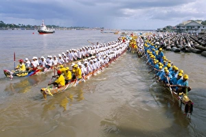 Festivity Prints: Water festival, Phnom Penh, Cambodia, Indochina, Southeast Asia, Asia