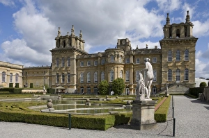 Water Feature Prints: The Water Garden and garden wing, Blenheim Palace, Oxfordshire, England