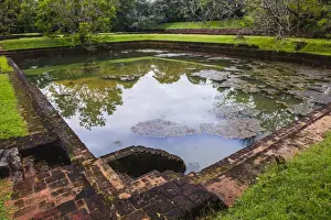 Defence Prints: Water Gardens in the Royal Gardens at Sigiriya Rock Fortress (Lion Rock)