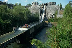 Amusement Park Prints: Water slide ride, Chessington World of Adventure, Surrey, England, United Kingdom, Europe