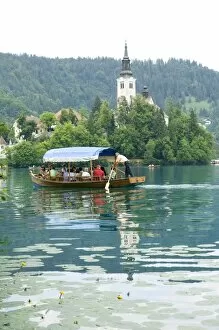 Images Dated 9th July 2007: Water taxis, Lake Bled, Slovenia, Europe