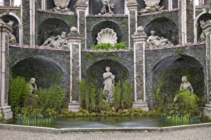 Architectural Landmark Prints: Detail of Water Theatre, Isola Bella Palace Gardens