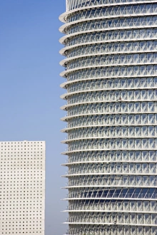 Aragon Prints: Water tower, Expo 2008 Work in Progress, Zaragoza, Aragon, Spain, Europe