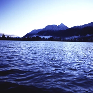 Water, trees, and mountains viewed from the waters of Lake Quinault, Olympic National Park Water, trees, and mountains viewed from the waters of Lake Quinault, Olympic National Park