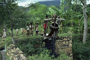 Irrigation Prints: Water well, Tamil Nadu state, India, Asia