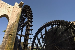 Water wheels on the Orontes River