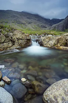 Fairy Pools Prints: Waterfall at Fairy Pools, Isle of Skye, Inner Hebrides, Scotland, United Kingdom, Europe