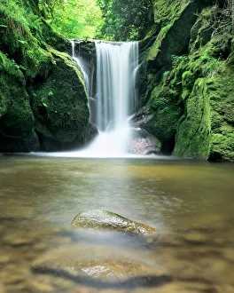 Flowing Water Gallery: Waterfall Geroldsau, near Baden Baden, Black Forest, Baden Wurttemberg, Germany, Europe