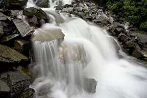 Images Dated 24th July 2009: Waterfall on Mineral Creek, Valdez, Alaska, United States of America, North America