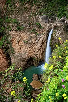 Purity Prints: Waterfall near historic bridge of Ronda in Pueblos Blancos region