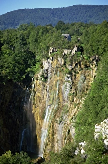 Waterfall, Plitvice Lakes National Park, UNESCO World Heritage Site, Croatia, Europe