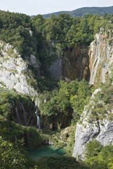Images Dated 15th August 2008: Waterfall in the Plitvice Lakes National Park, UNESCO World Heritage Site