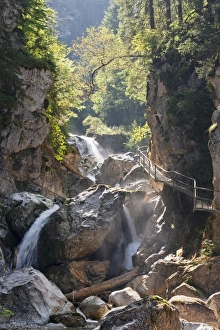 Cascade Prints: Waterfall in Poellat Gorge, Schwangau, Allgau, Schwaben, Bavaria, Germany, Europe