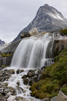 Falling Prints: Waterfall, Prince Christian Sund, Greenland, Arctic, Polar Regions