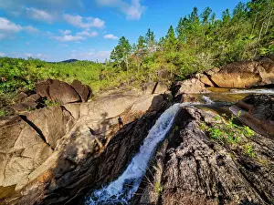 Belize Prints: Waterfall at Rio On Pools, Mountain Pine Ridge Forest Reserve, Cayo District, Belize