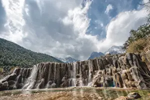 Lijiang Prints: Waterfalls at Baishuihe, Lijiang, Yunnan, China, Asia