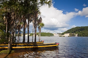 Venezuela Prints: Waterfalls, Canaima Lagoon, Canaima National Park, UNESCO World Heritage Site
