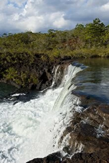 The waterfalls Chutes de la Madeleine on the south coast of Grande Terre, New Caledonia, Melanesia, South Pacific