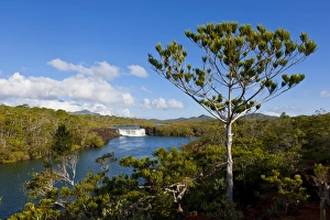 Images Dated 6th September 2008: The waterfalls Chutes de la Madeleine on the south coast of Grande Terre, New Caledonia