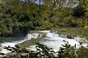 Waterfalls in the Krka National Park, Croatia, Europe