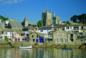 Anchoring Prints: Waterfront at Fowey, Cornwall, England, UK