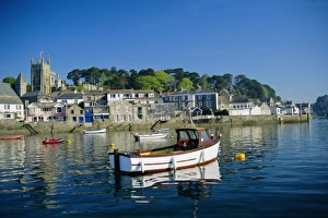 Fishing Prints: Waterfront, Fowey, Cornwall, England, UK, Europe