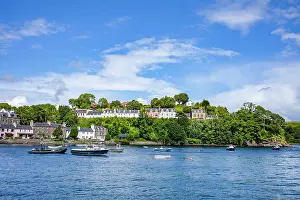 Docks Prints: Waterfront and harbour at Portree with boats and buildings along the Isle of Skye in Scotland
