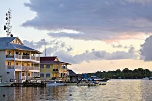 Waterfront hotels, Colon Island (Isla Colon), Bocas del Toro Province, Panama