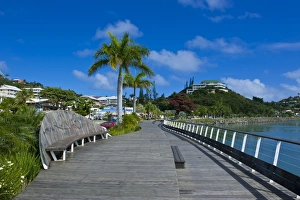Board Walk Prints: Waterfront of Noumea, New Caledonia, Melanesia, South Pacific, Pacific