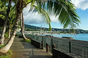Vanishing Point Gallery: Waterfront of Papeete, Tahiti, Society Islands, French Polynesia, Pacific