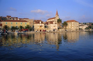 Milna Prints: Waterfront, port of Milna, Brac island, Dalmatia, Dalmatian coast, Adriatic