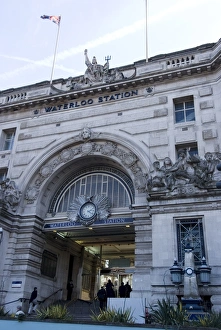 The front of Waterloo Railway Station, London, England, United Kingdom, Europe
