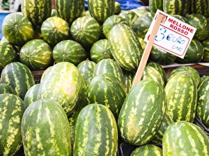 Healthy Eating Prints: Watermelons for sale at Capo Market