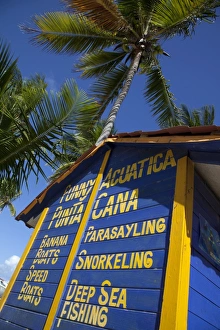 Beach Huts Prints: Watersports Hut, Bavaro Beach, Punta Cana, Dominican Republic, West Indies