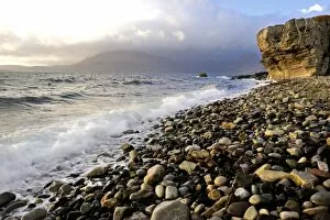 Images Dated 6th October 2010: Waves breaking on the rocky foreshore at Elgol, Isle of Skye, Inner Hebrides