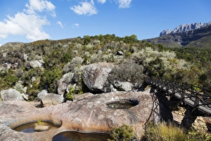 Rock Pool Prints: Weathered rock pools, Andringitra National Park, Ambalavao, central area, Madagascar