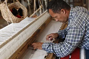 Concentration Prints: Weaver, Midoun, Tunisia, North Africa, Africa