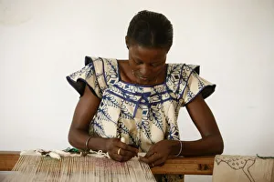 Senegal Prints: Weaver, Popenguine, Thies, Senegal, West Africa, Africa
