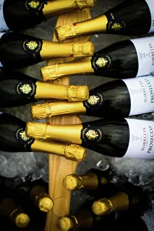 Text Prints: Wedding images, bottles of prosecco, United Kingdom, Europe