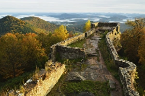 Architectural History Prints: Wegelnburg castle, Palatinate Forest, Rhineland-Palatinate, Germany, Europe