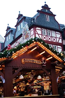 Medium Group Of People Prints: Weihnachtsmarkt (Christmas Market), Frankfurt, Hesse, Germany, Europe