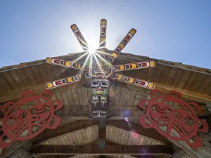 Indigenous Culture Prints: Welcome sign in Alert Bay, Cormorant Island, British Columbia, Canada, North America