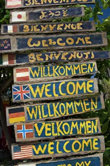 Text Prints: Welcome signs