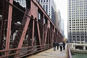 Images Dated 11th May 2008: Wells Street Bridge, Chicago, Illinois, United States of America, North America
