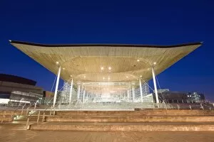 Images Dated 4th January 2010: Welsh Assembly Building, Cardiff Bay, Cardiff, Wales, United Kingdom, Europe